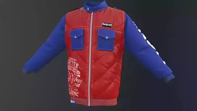 Spor Jaket High ann Low poly Low-poly 3D model