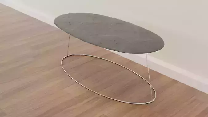 MarbleRoundMinimalisticTable coffee table with marble top Free 3D model