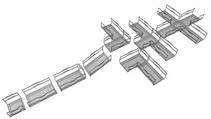 Modular Sci Fi Catwalk Low-poly 3D model