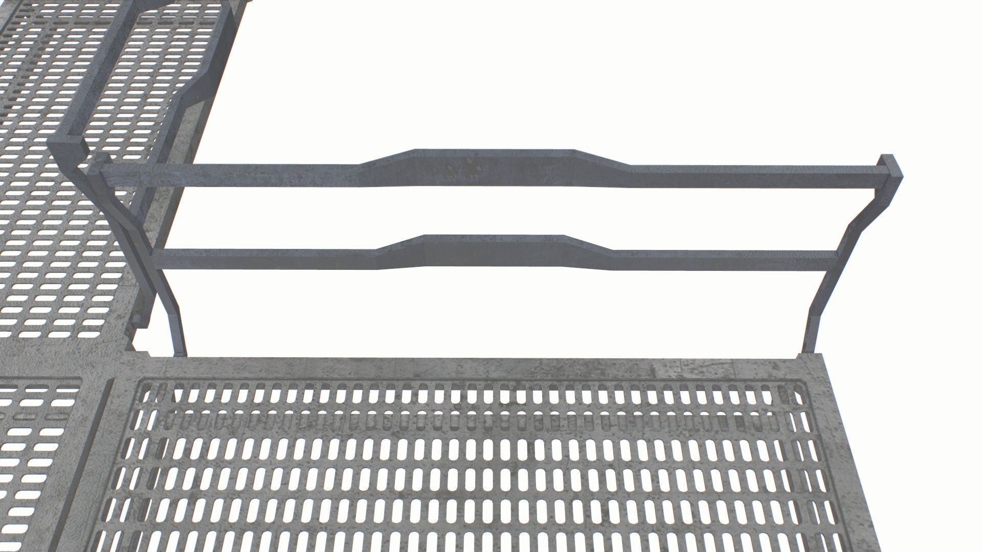 Modular Sci Fi Catwalk Low-poly 3D model_13