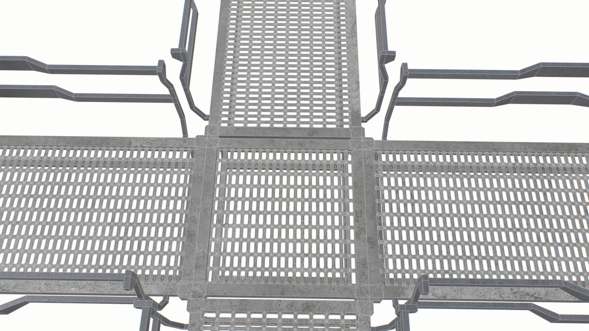 Modular Sci Fi Catwalk Low-poly 3D model_17