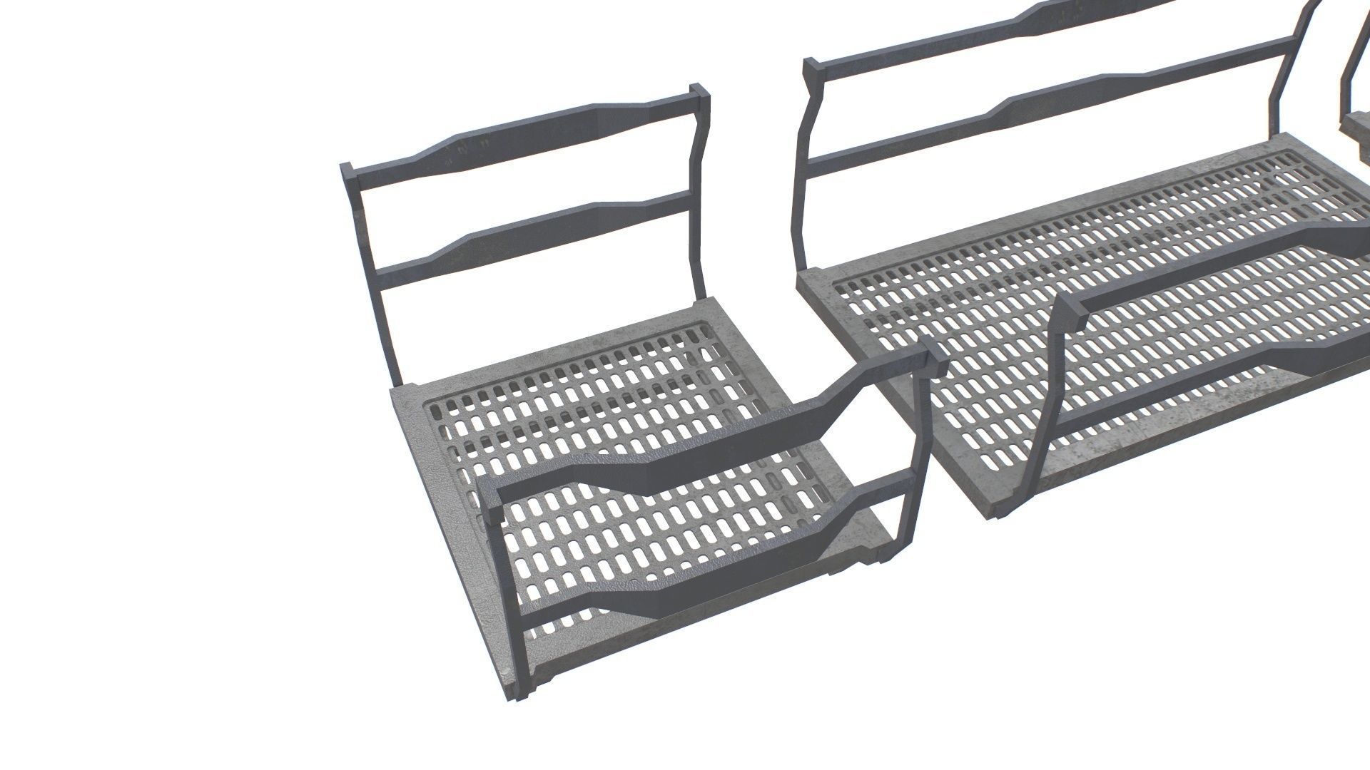 Modular Sci Fi Catwalk Low-poly 3D model_4