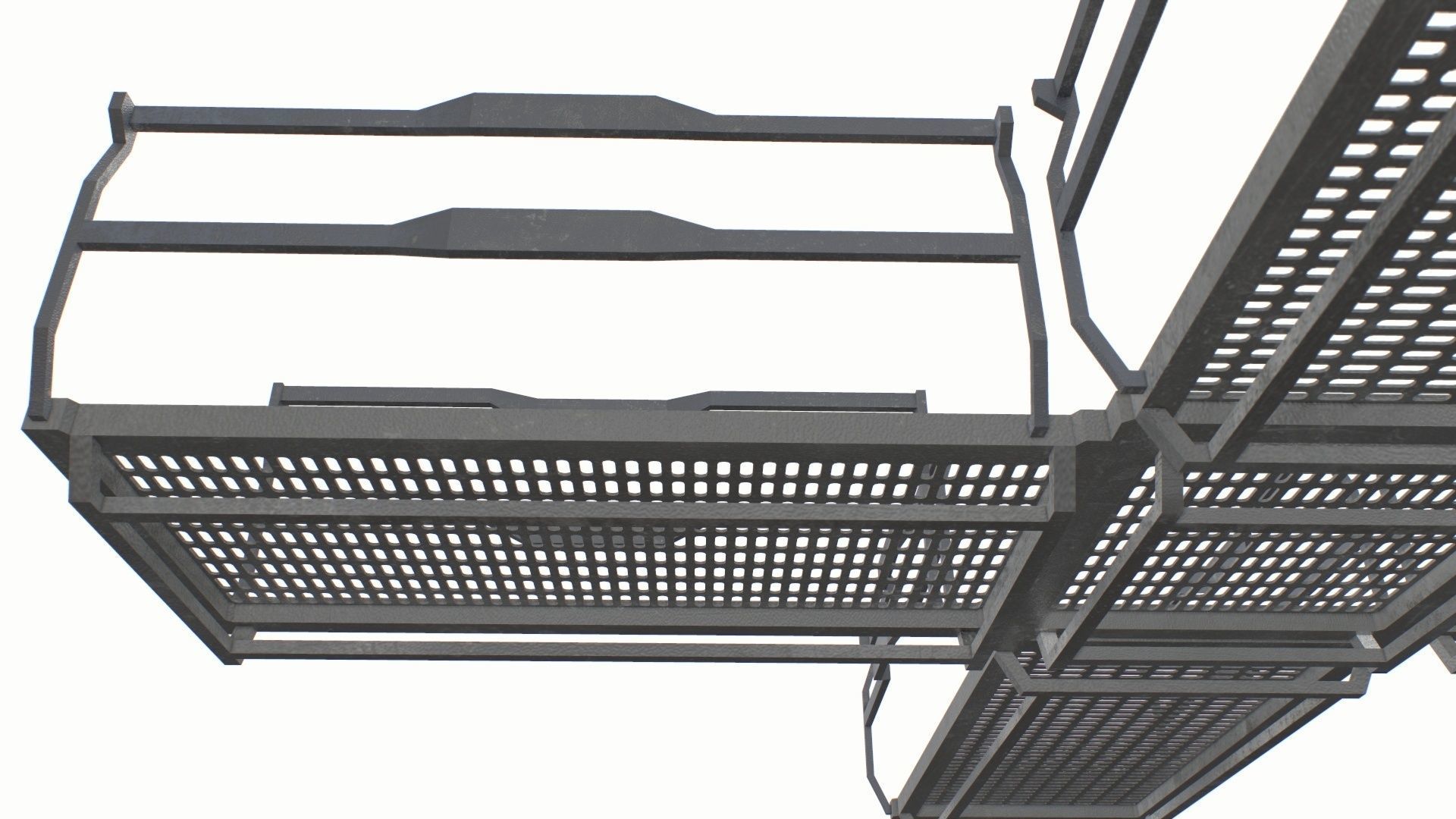 Modular Sci Fi Catwalk Low-poly 3D model_14