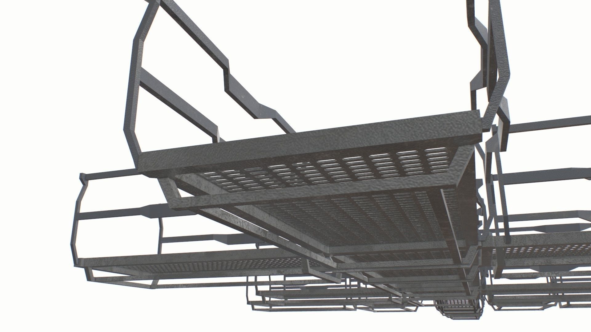 Modular Sci Fi Catwalk Low-poly 3D model_15