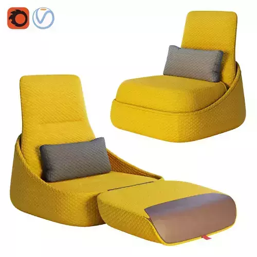 Coalesse - Hosu Lounge Seatin 3D model