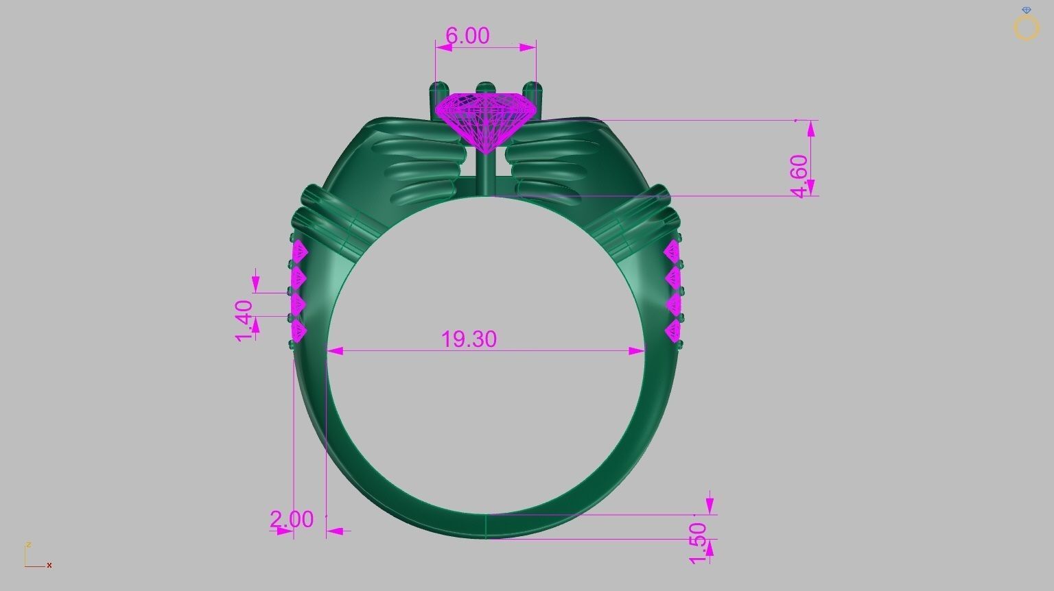 Hand Heart Ring 3D print model_11