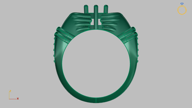 Hand Heart Ring 3D print model_8