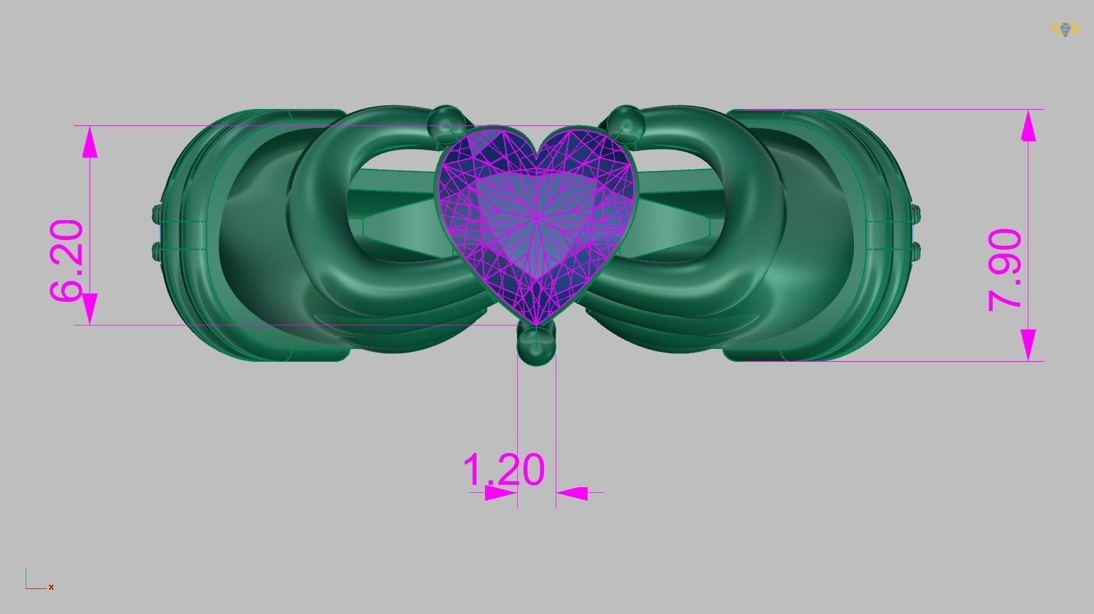 Hand Heart Ring 3D print model_12