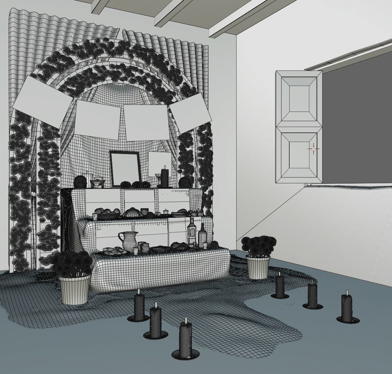 Day of the Dead Altar Low-poly 3D model_7