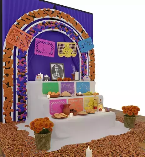 Day of the Dead Altar Low-poly 3D model