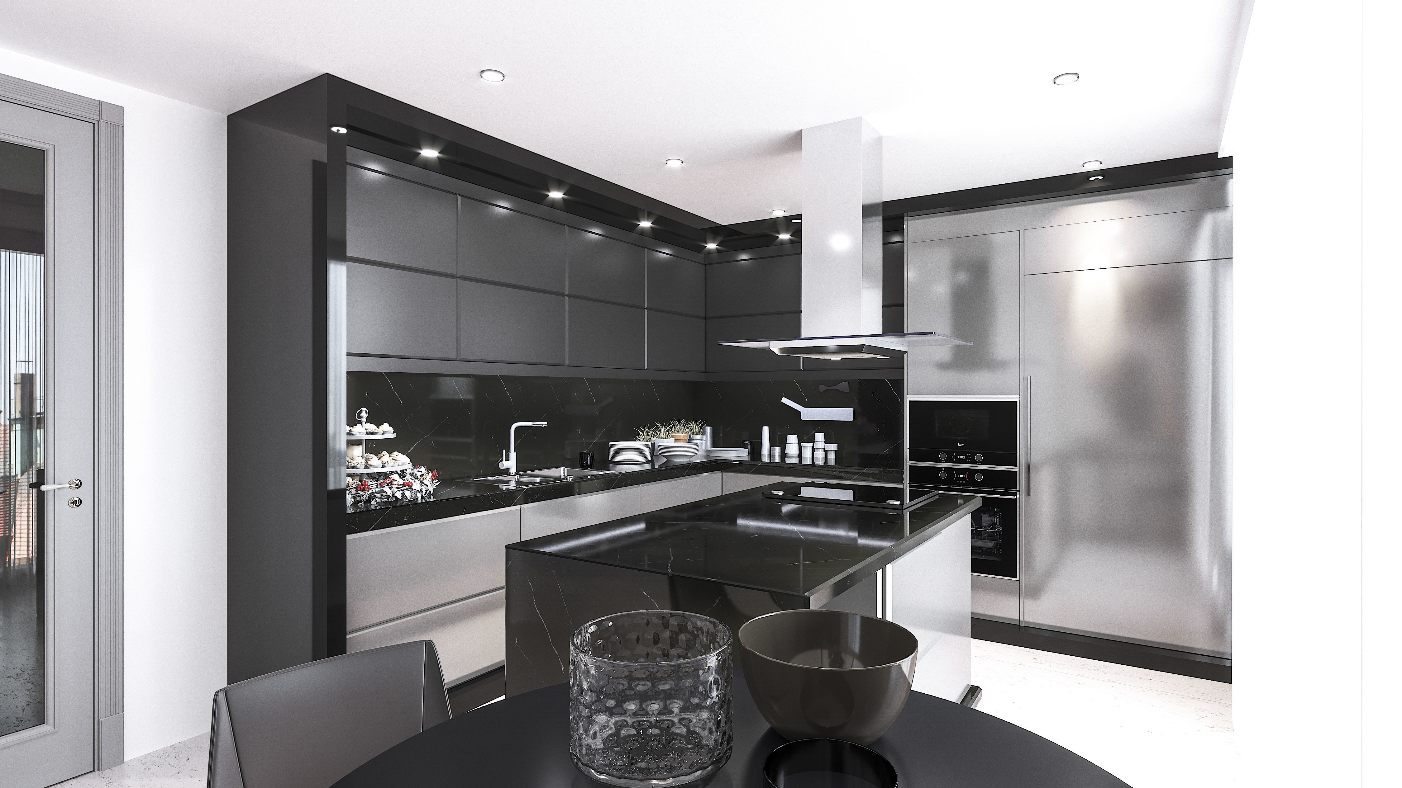Modern Kitchen 3D model_3