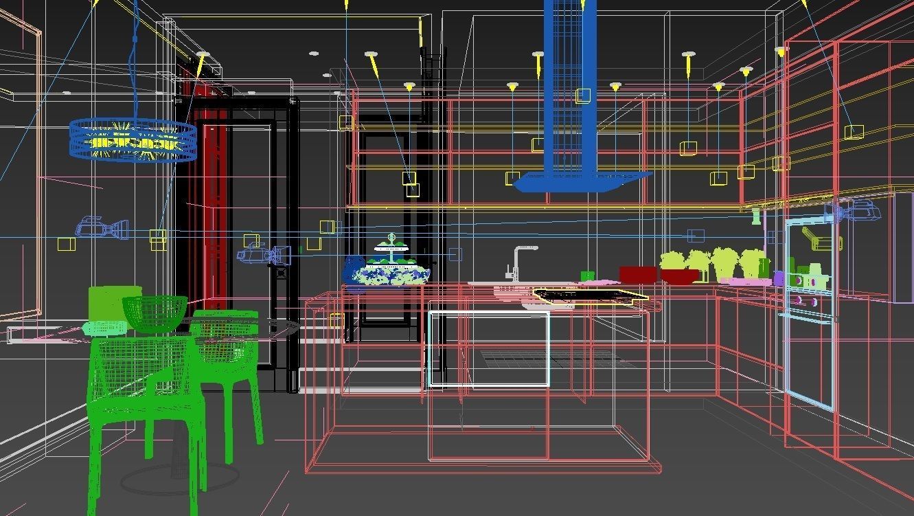 Modern Kitchen 3D model_5