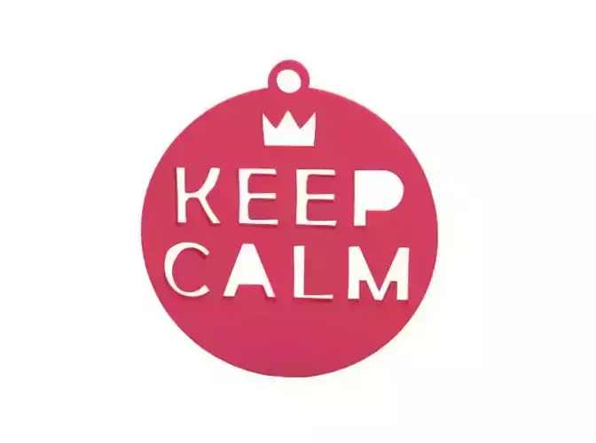 Keychain keep calm charm