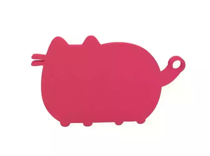 Keychain kitty cat silicone coaster