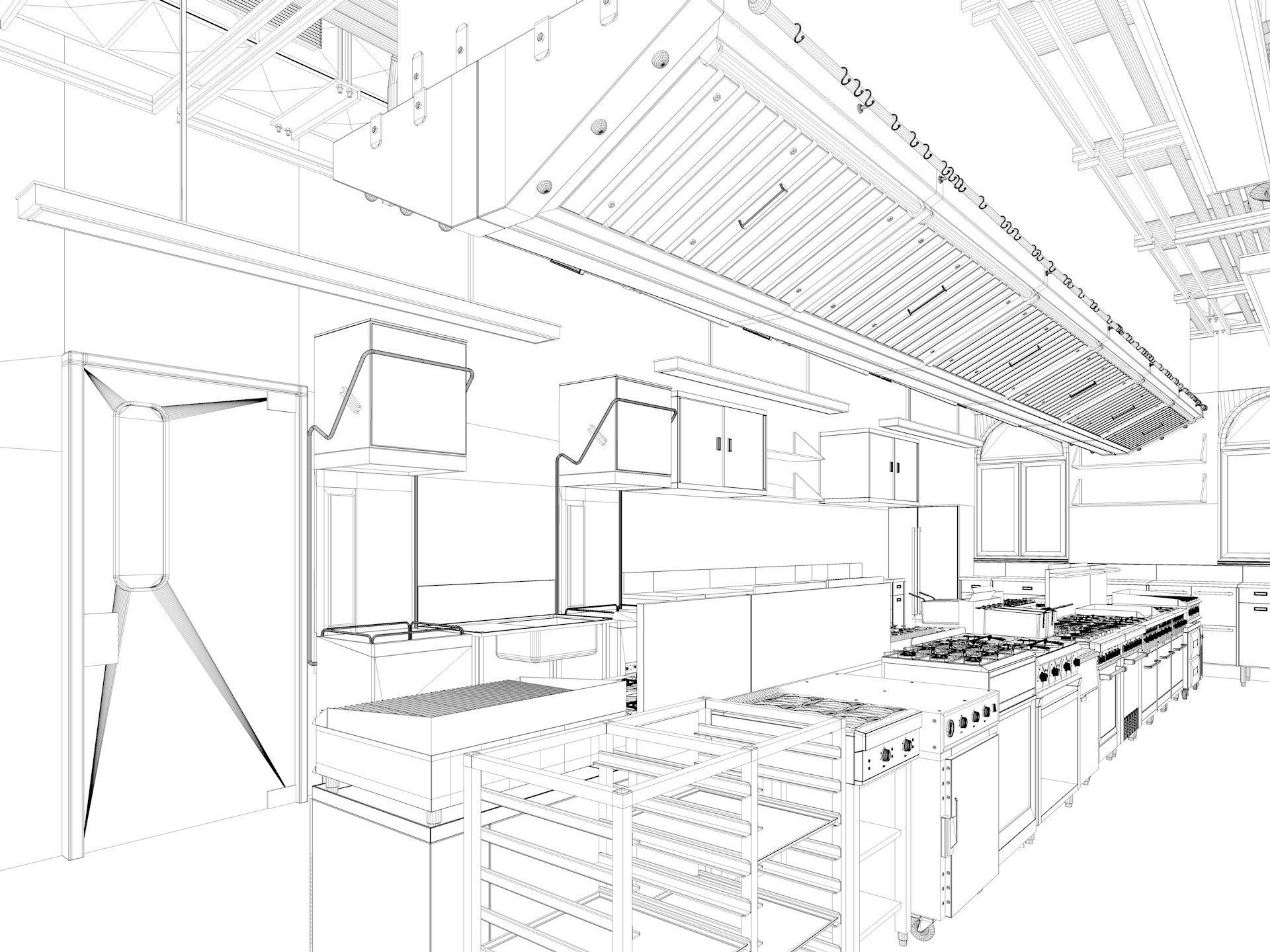 Commercial Kitchen 2 3D model_24