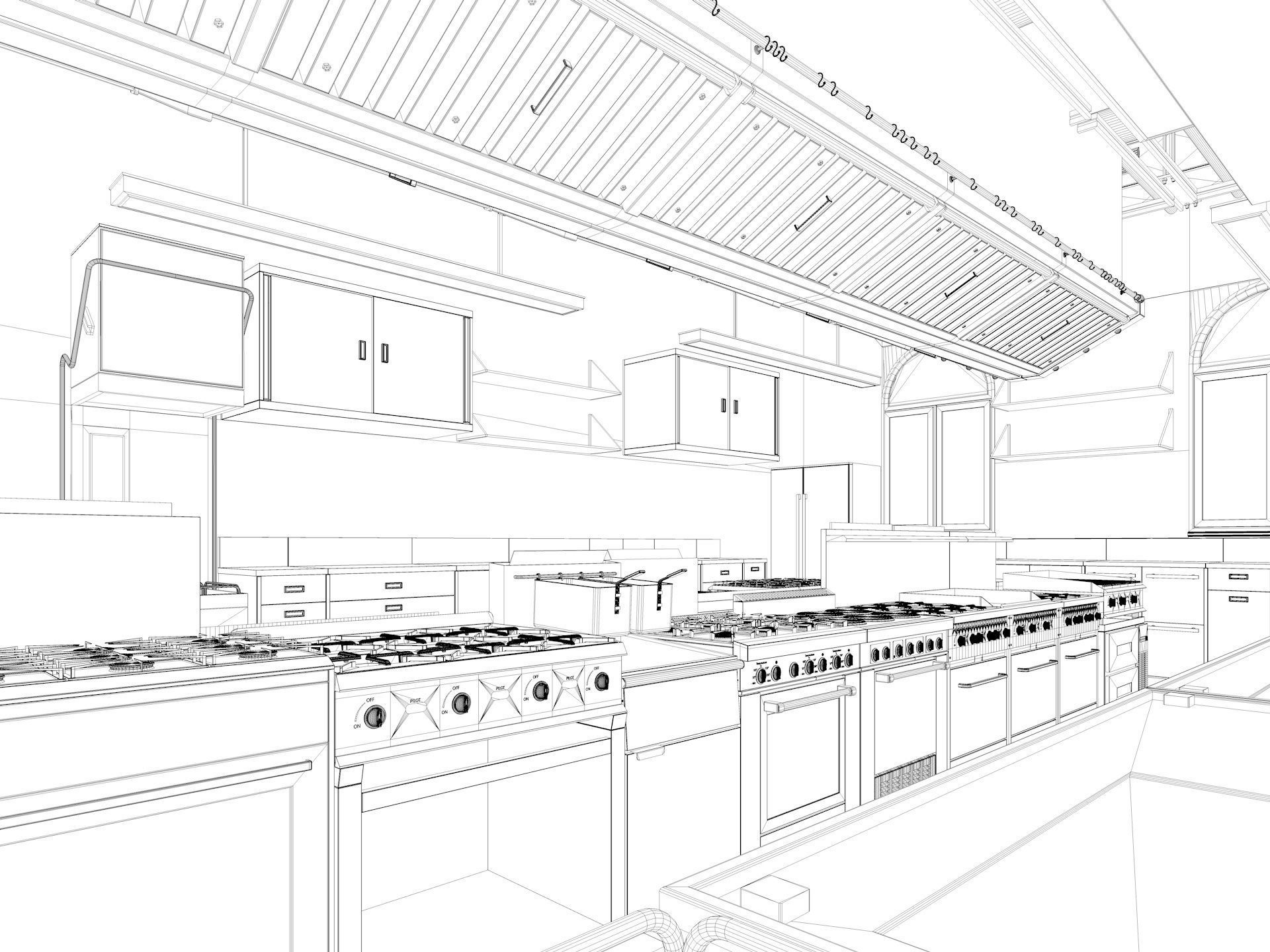 Commercial Kitchen 2 3D model_25