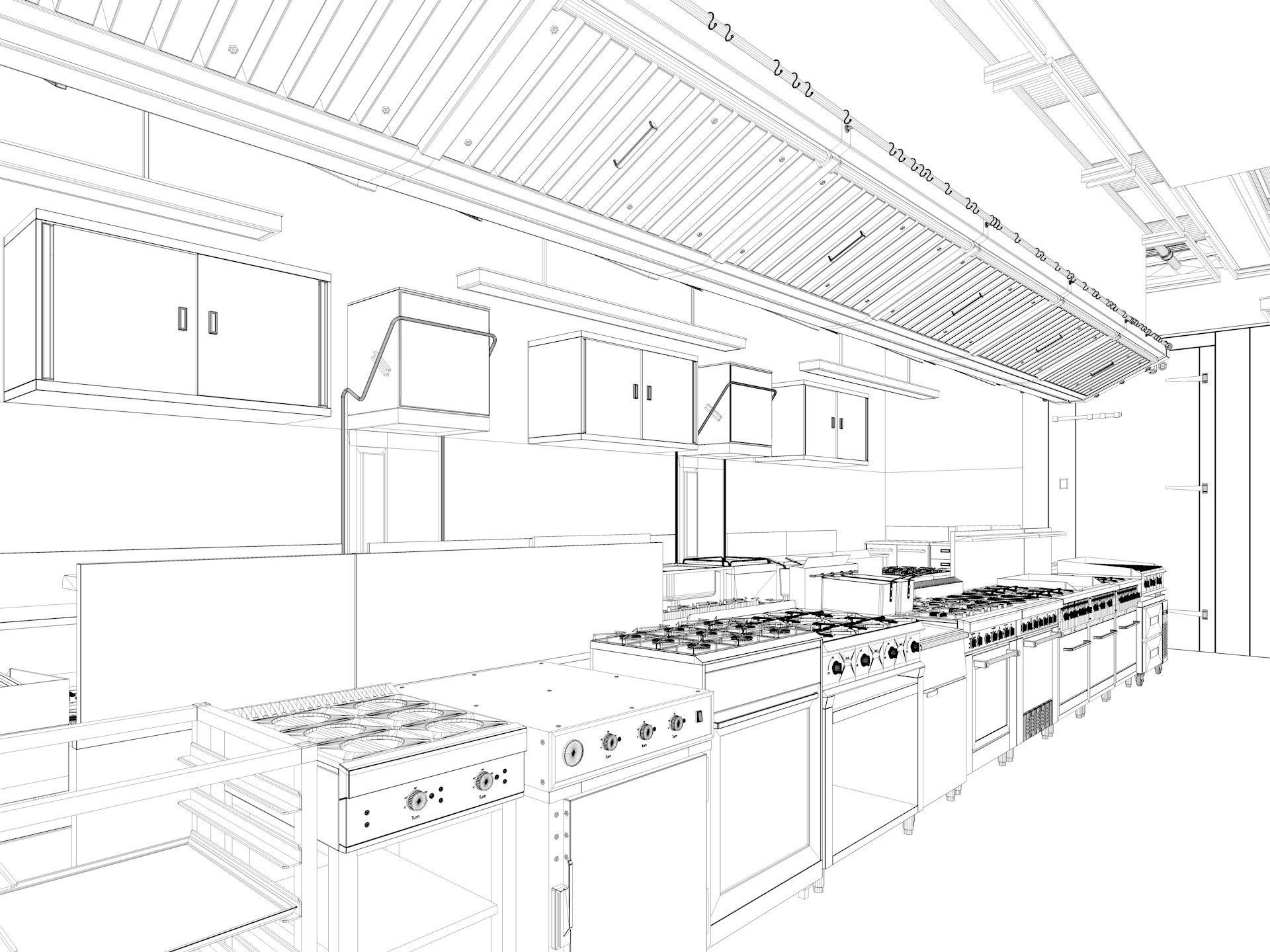 Commercial Kitchen 2 3D model_15