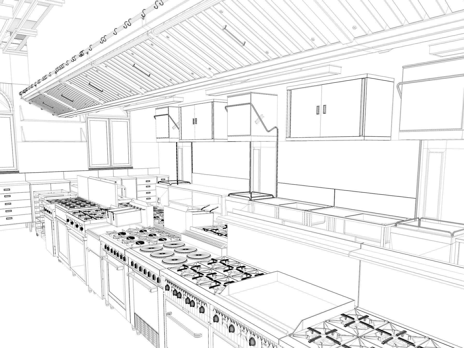 Commercial Kitchen 2 3D model_22