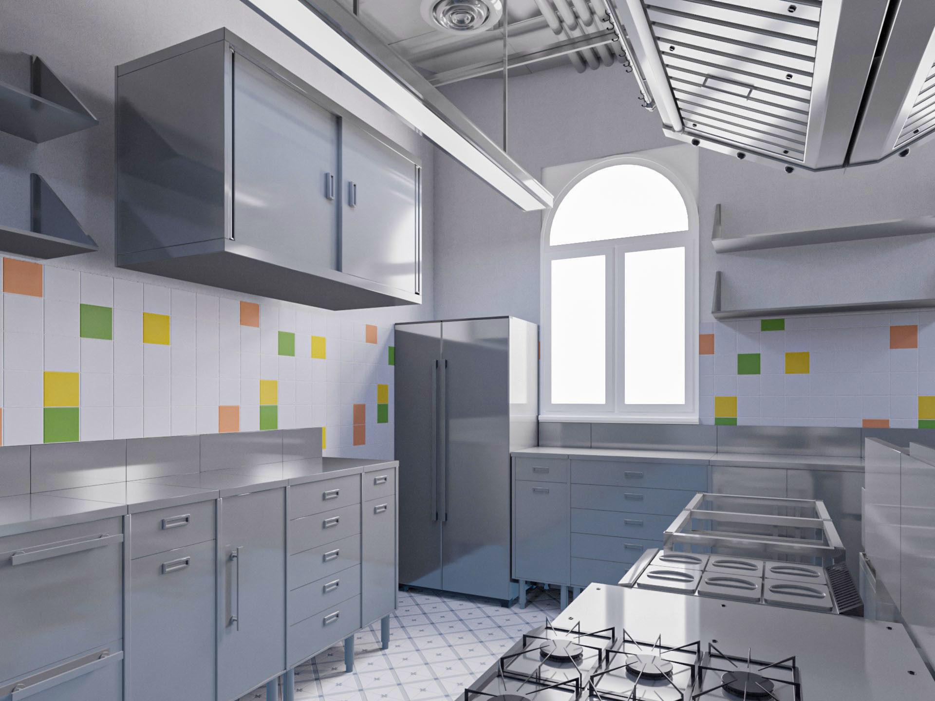 Commercial Kitchen 2 3D model_13