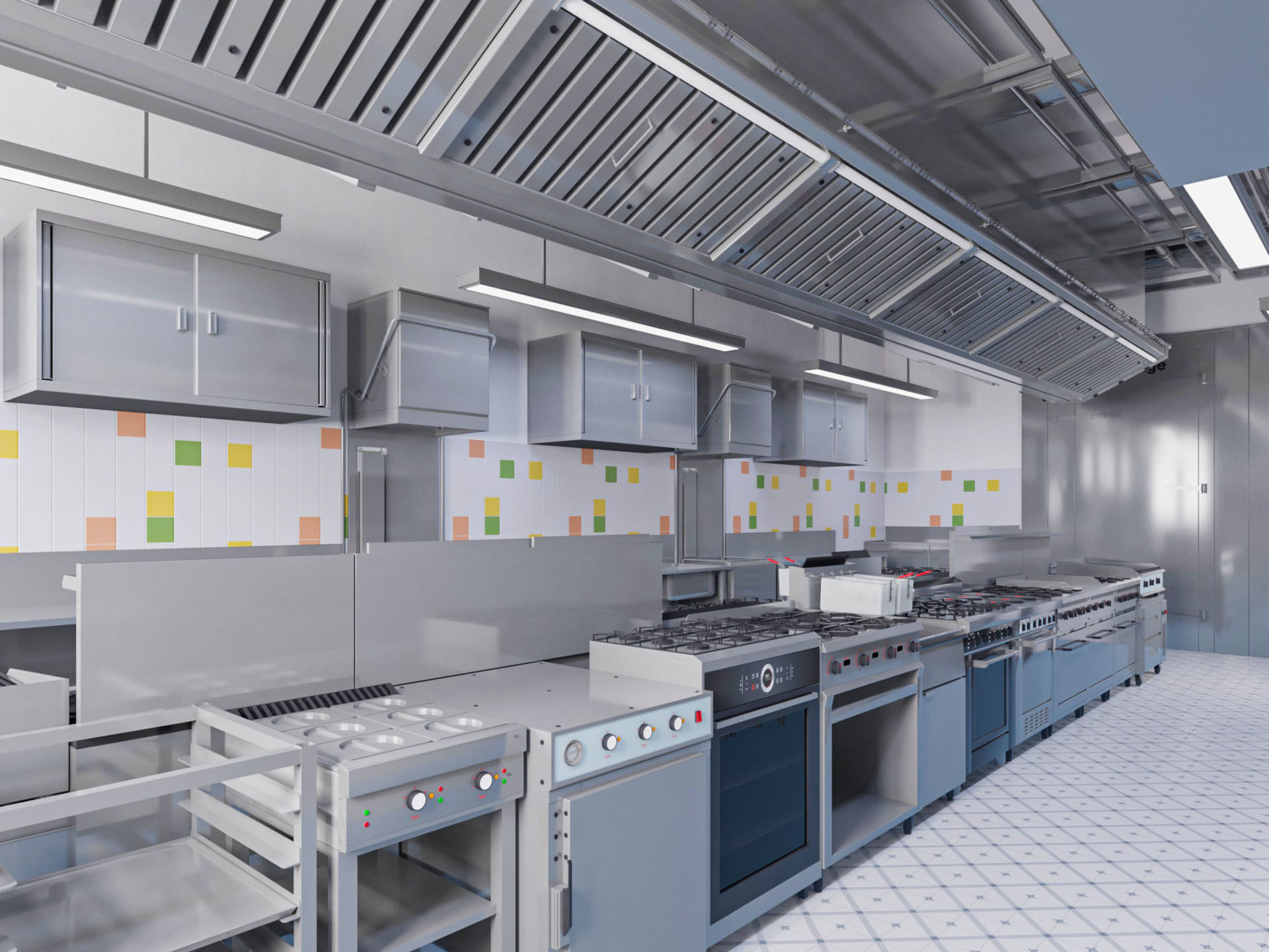 Commercial Kitchen 2 3D model_3