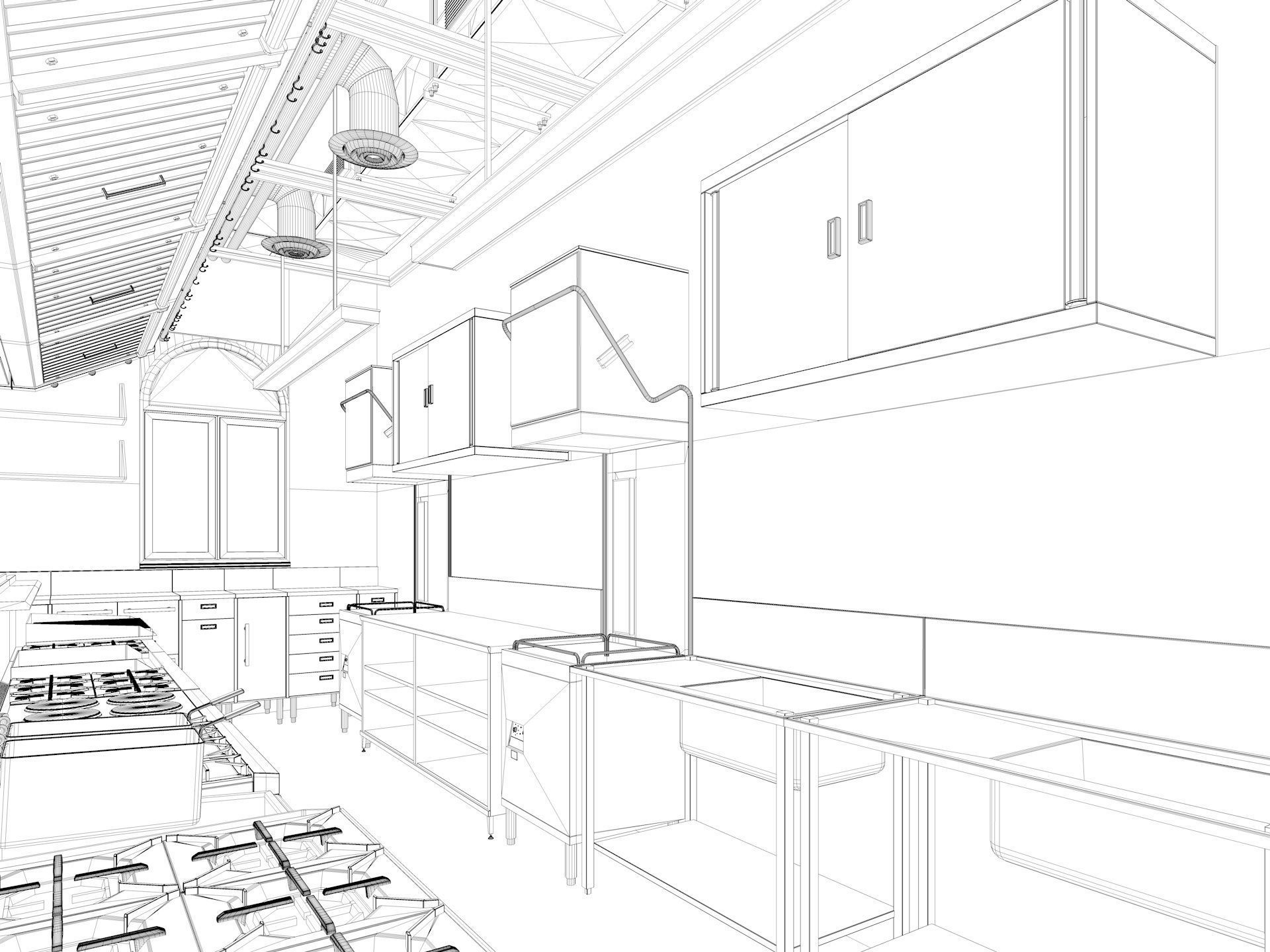 Commercial Kitchen 2 3D model_27