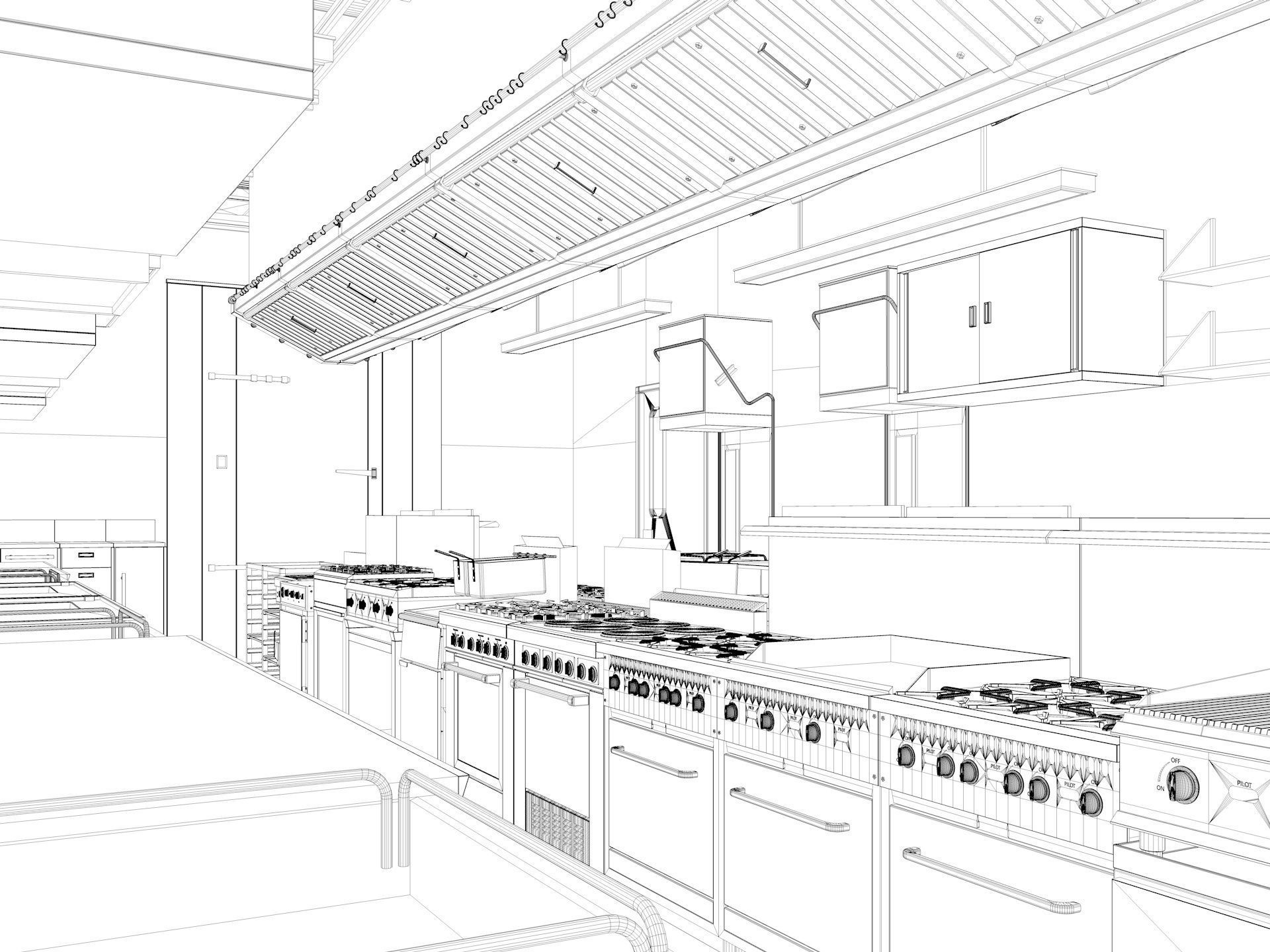 Commercial Kitchen 2 3D model_16