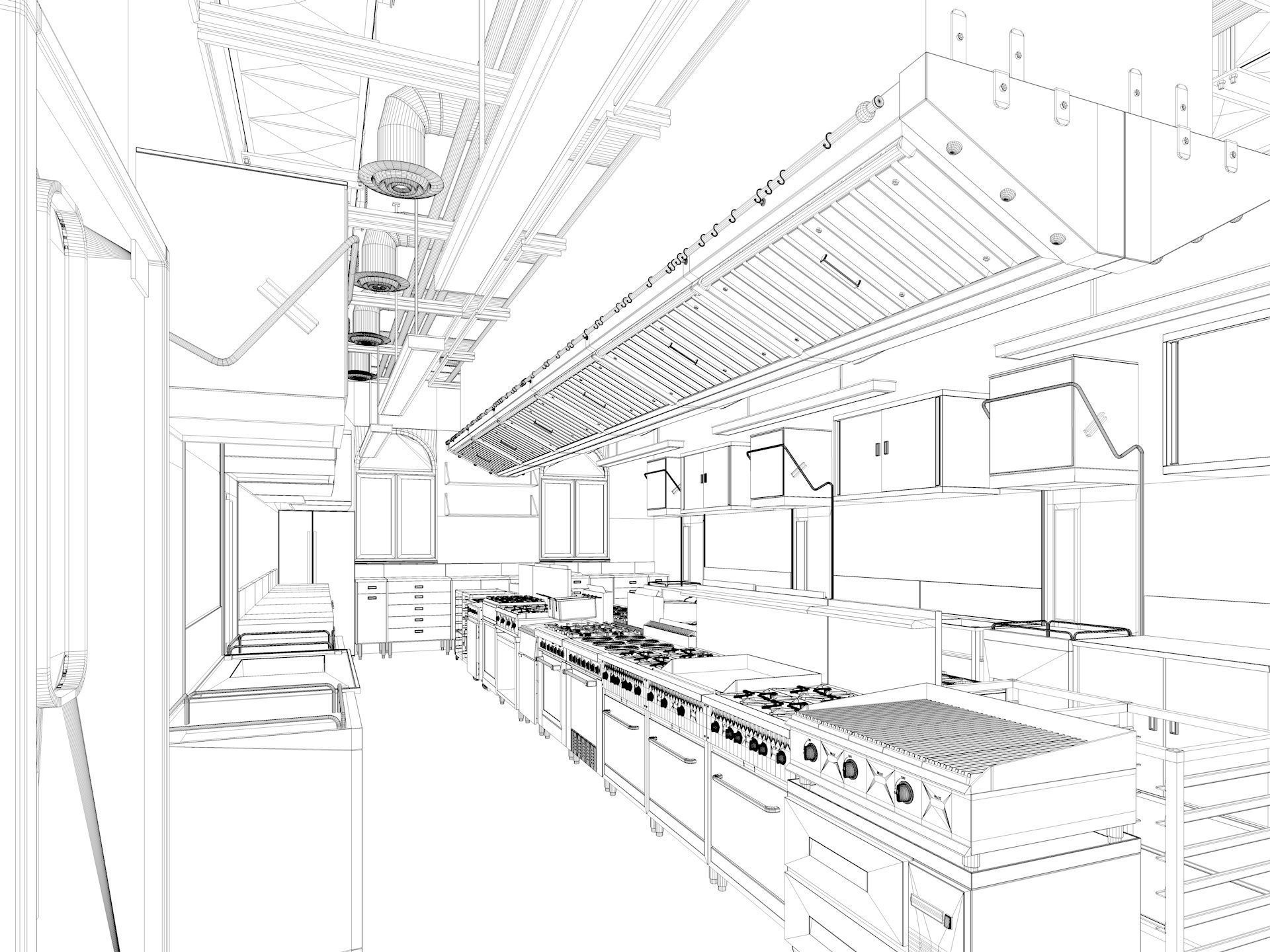 Commercial Kitchen 2 3D model_21