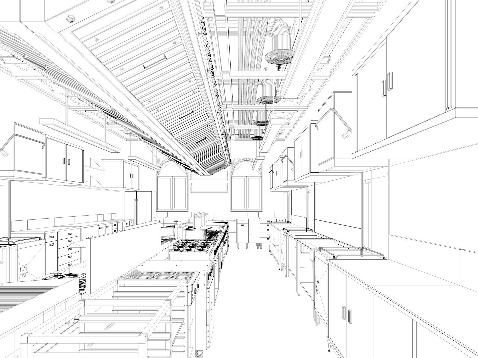 Commercial Kitchen 2 3D model_23