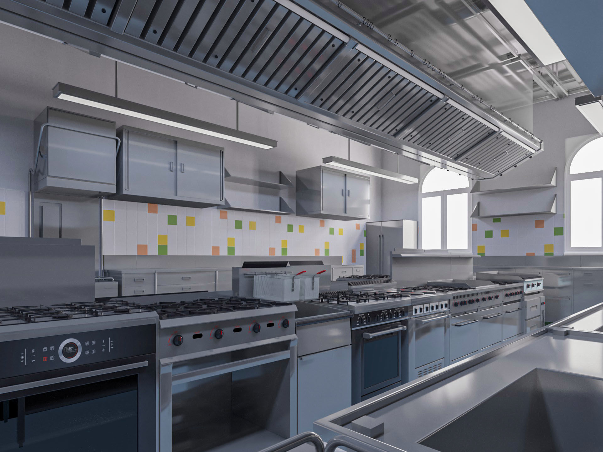 Commercial Kitchen 2 3D model_4