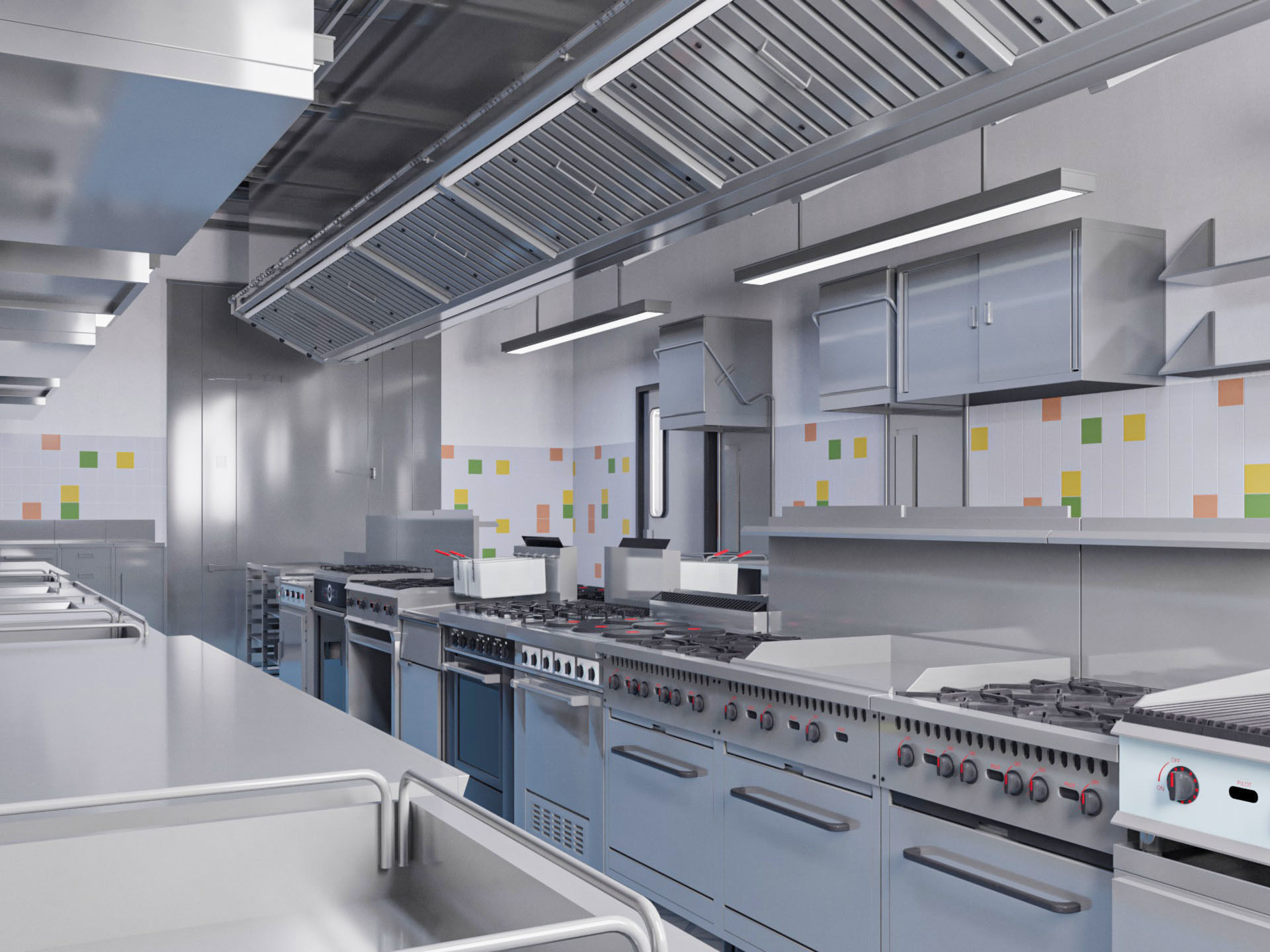 Commercial Kitchen 2 3D model_5