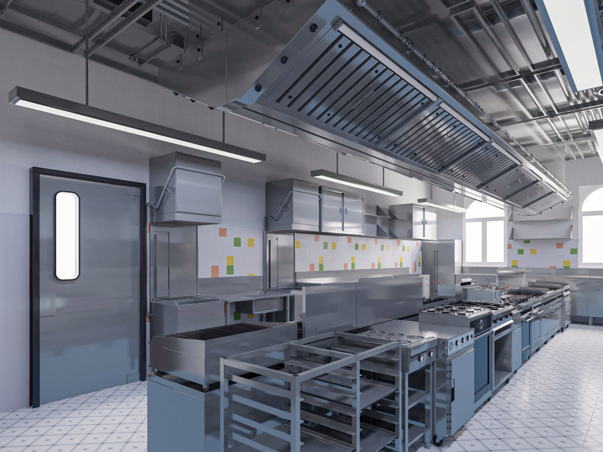 Commercial Kitchen 2 3D model_6