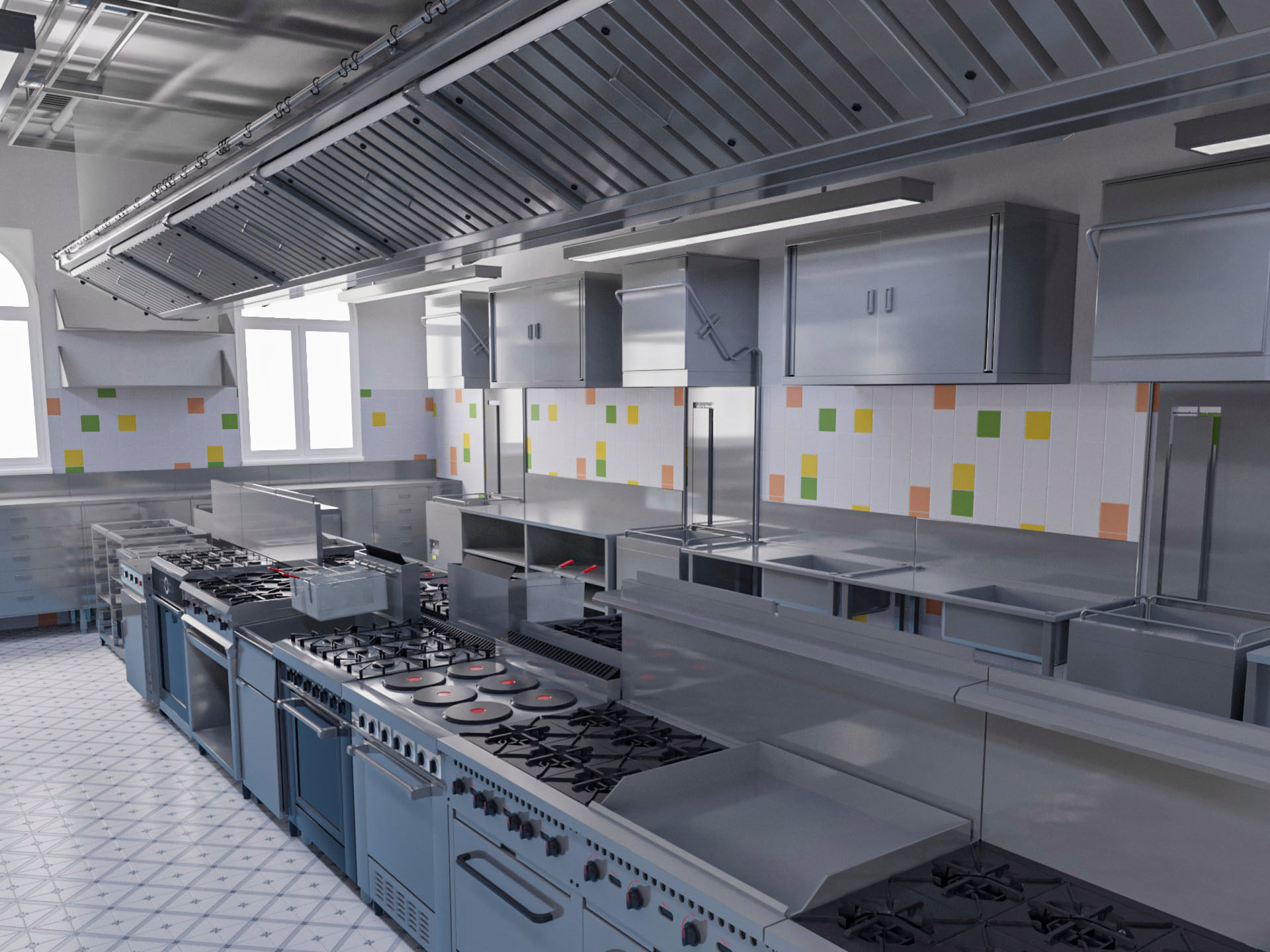 Commercial Kitchen 2 3D model_2