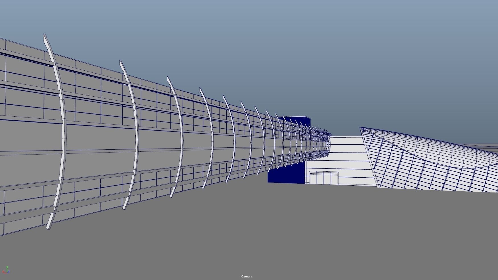 dubai metro stations with train 3D model_11