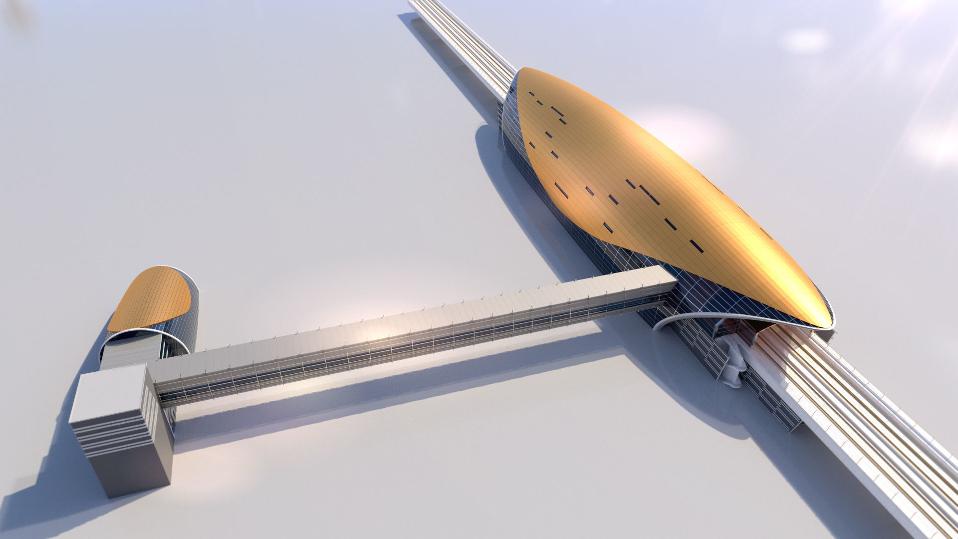 dubai metro stations with train 3D model_3