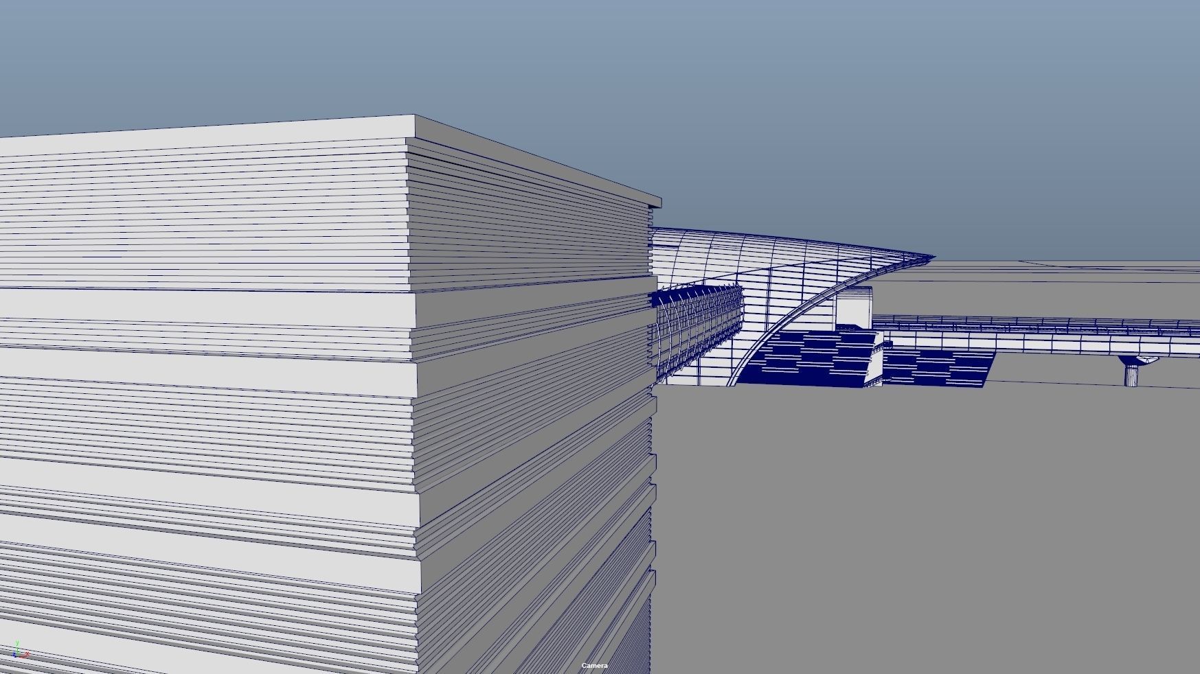 dubai metro stations with train 3D model_13