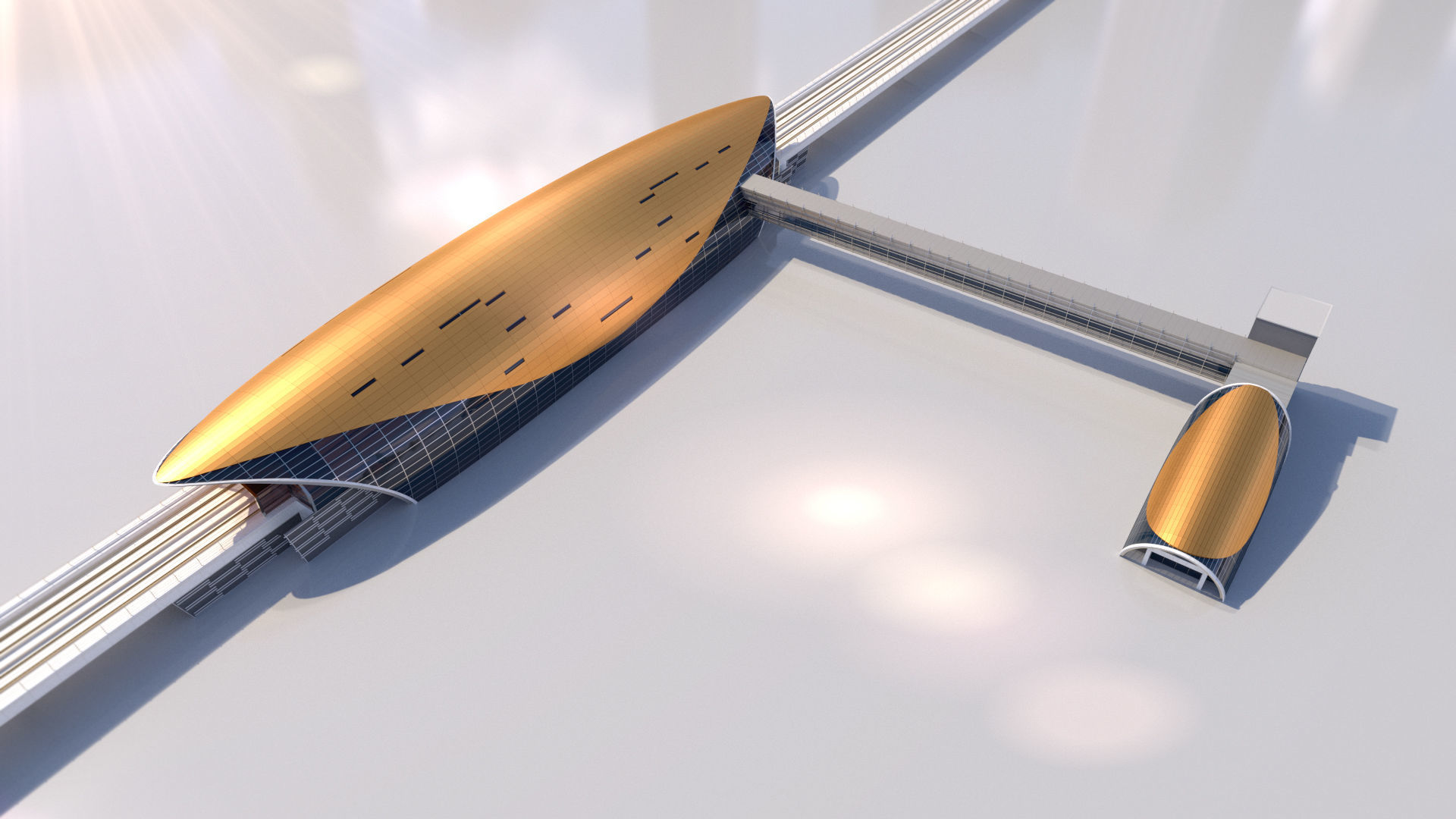 dubai metro stations with train 3D model_5