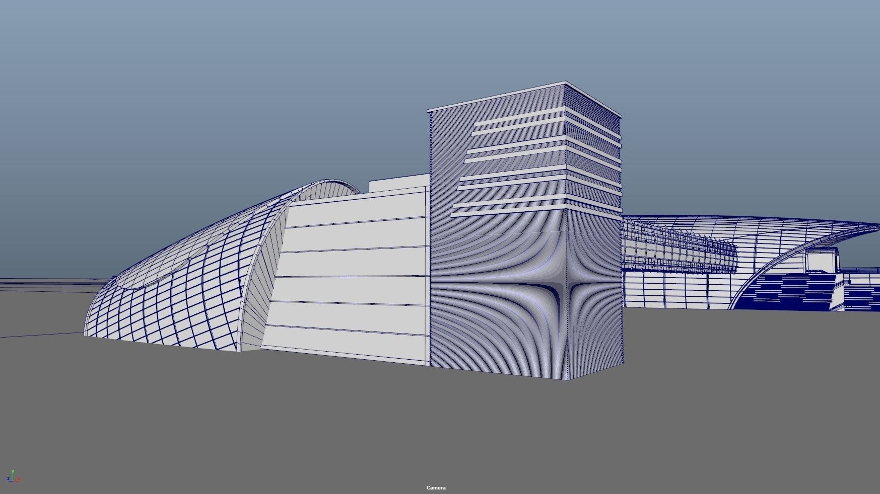 dubai metro stations with train 3D model_2