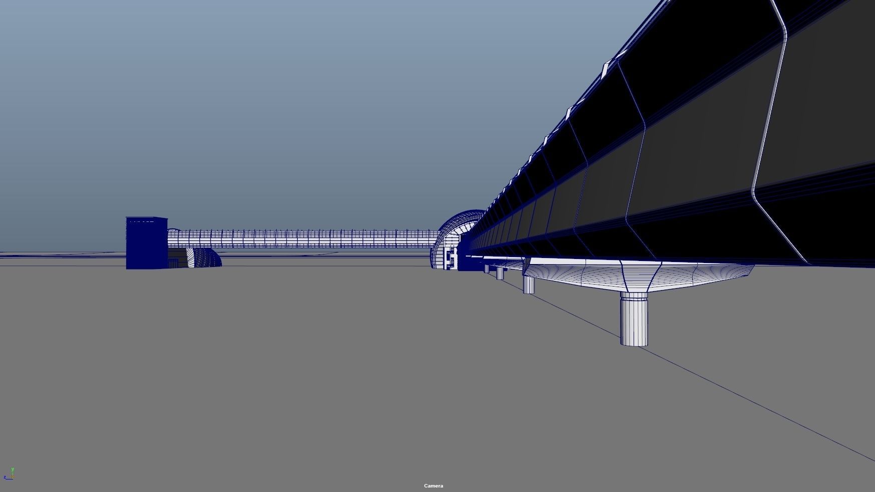dubai metro stations with train 3D model_8