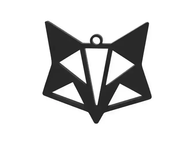 Keychain pendant with shape of fox