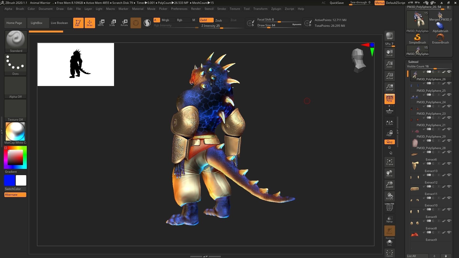 Dragon warrior 3D model_6