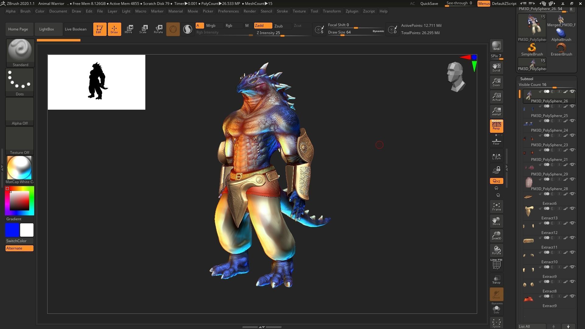 Dragon warrior 3D model_2