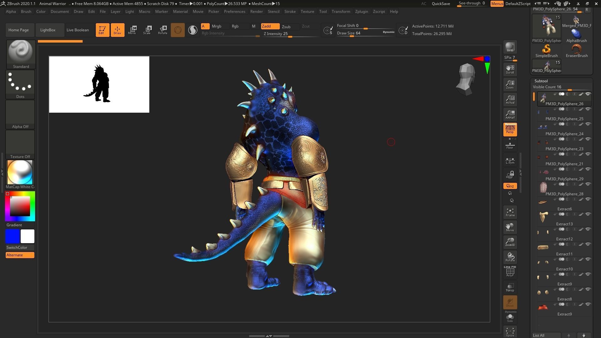 Dragon warrior 3D model_4