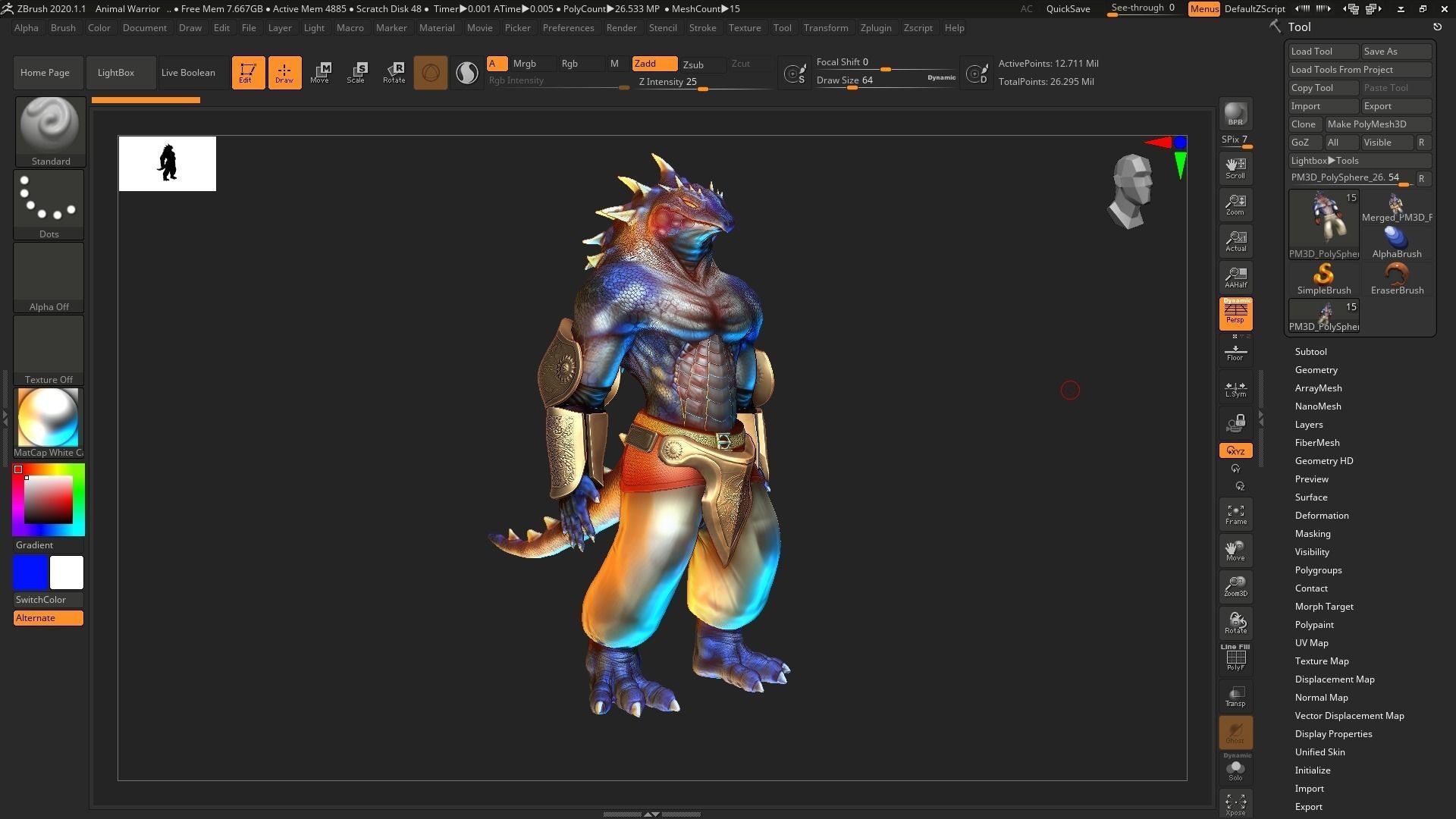 Dragon warrior 3D model_3