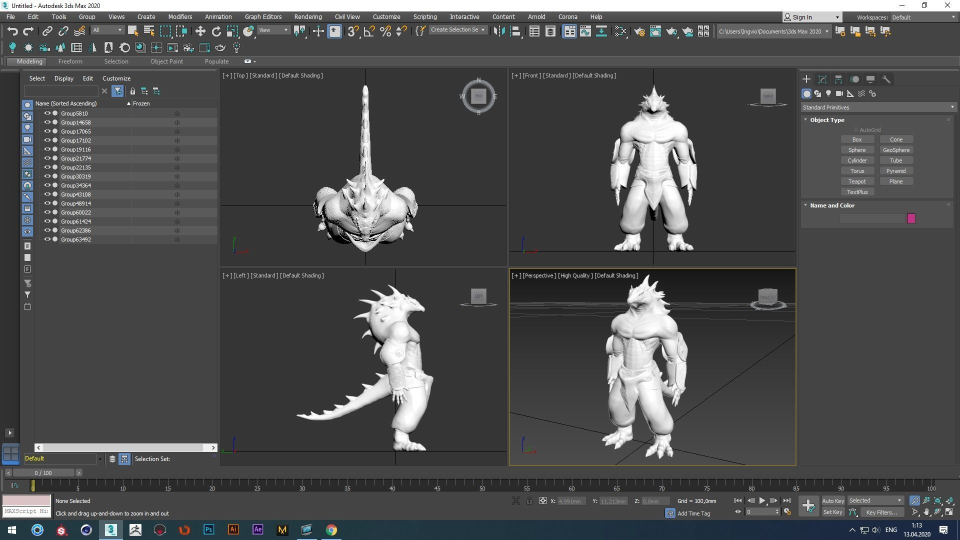 Dragon warrior 3D model_7