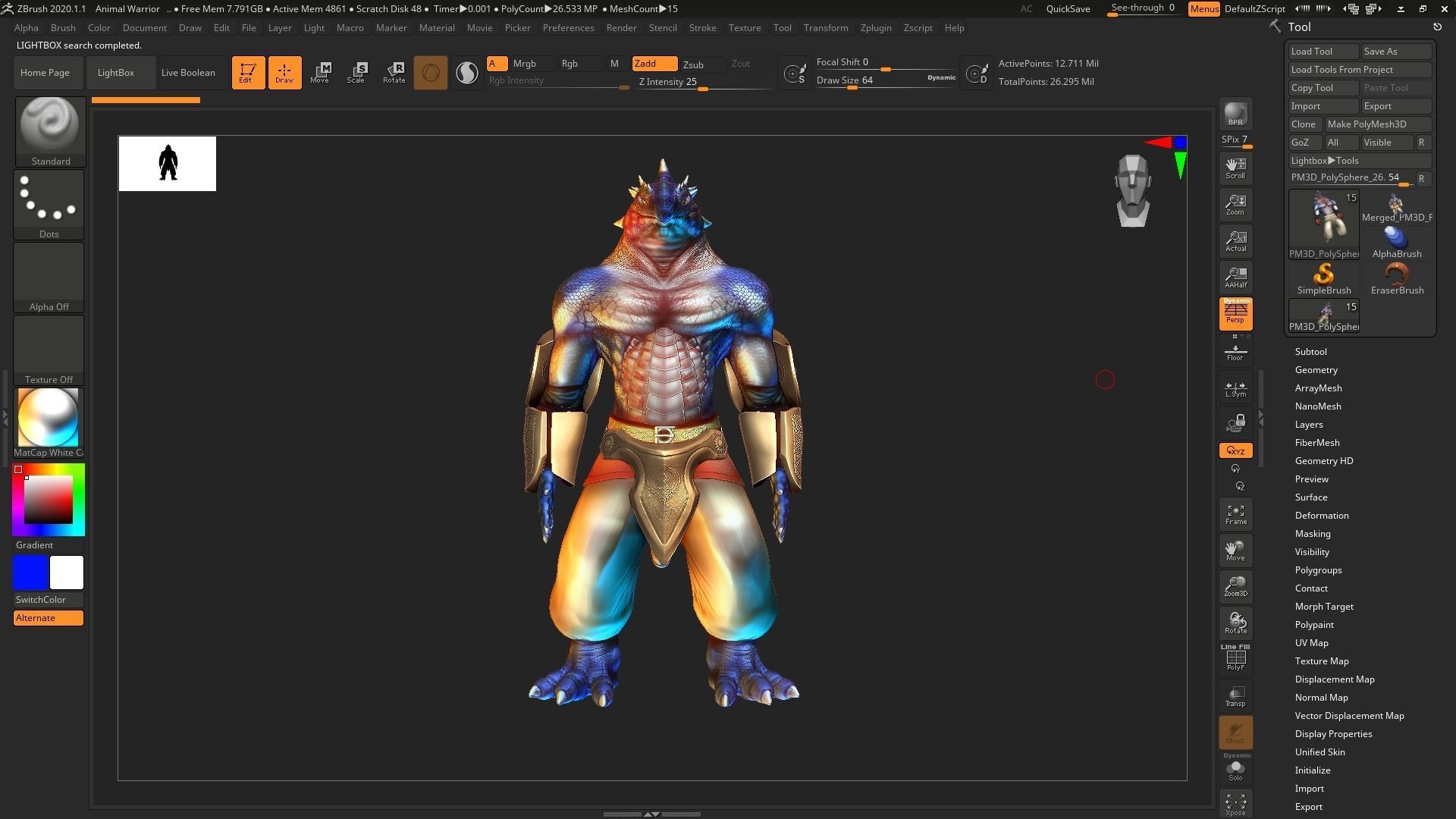 Dragon warrior 3D model_5