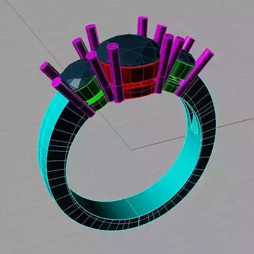 Diamond Trilogy Engagement  -anello trilogy pave TR29