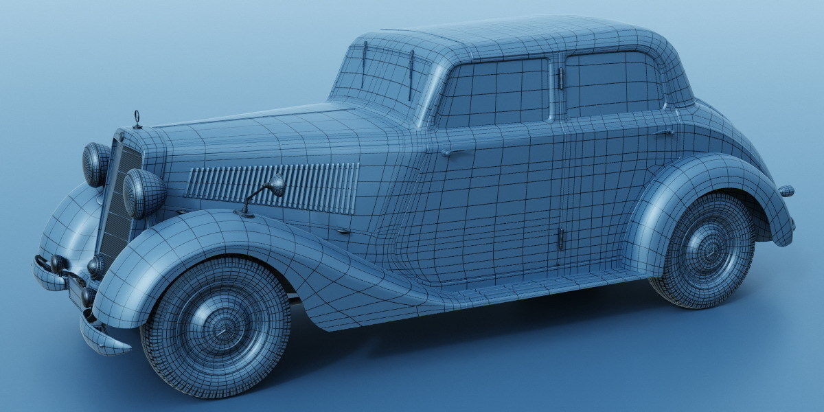 Mercedes-Benz 170V  Cabrio Saloon 1936 3D model_15