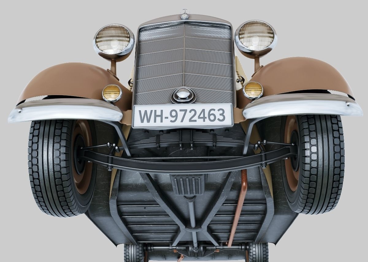 Mercedes-Benz 170V  Cabrio Saloon 1936 3D model_13