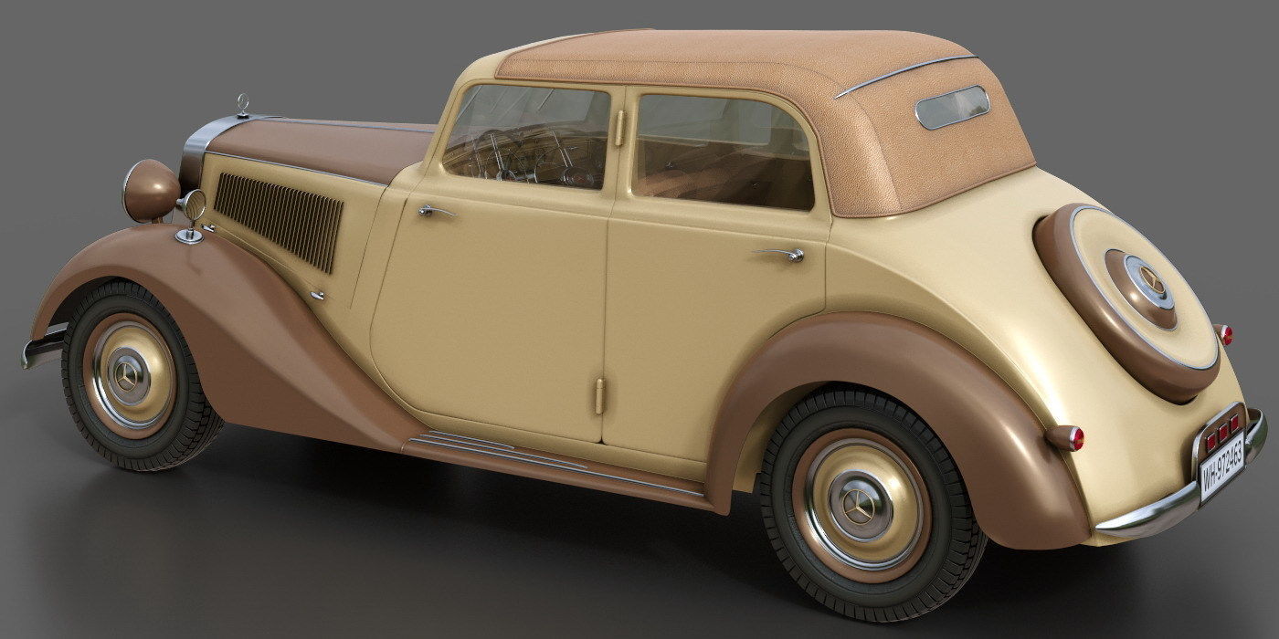 Mercedes-Benz 170V  Cabrio Saloon 1936 3D model_5