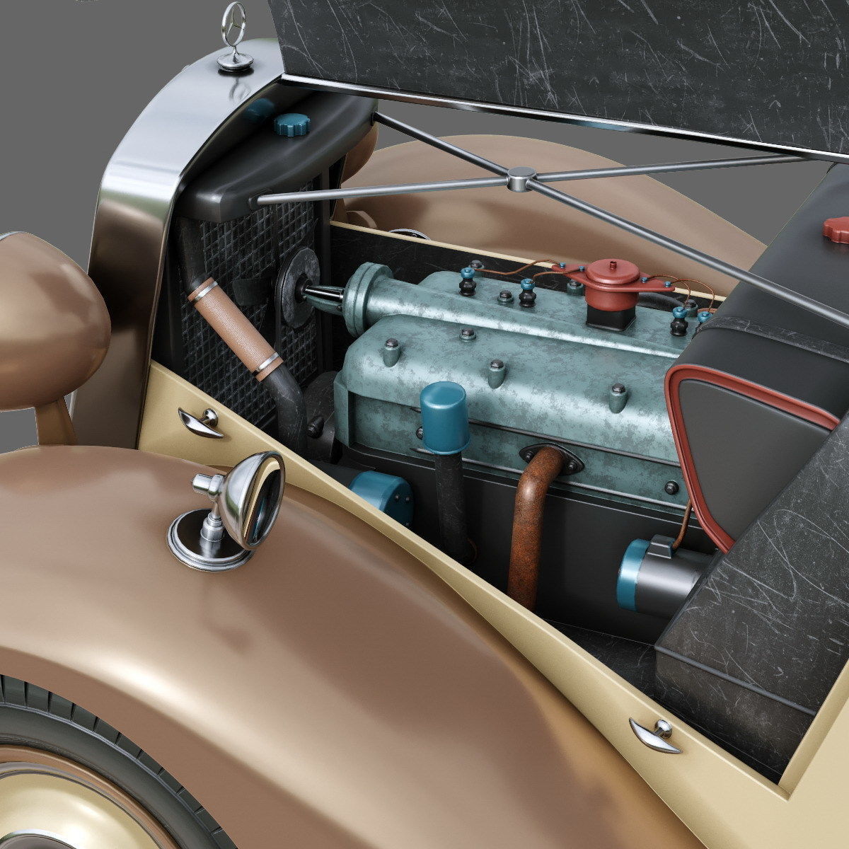 Mercedes-Benz 170V  Cabrio Saloon 1936 3D model_9